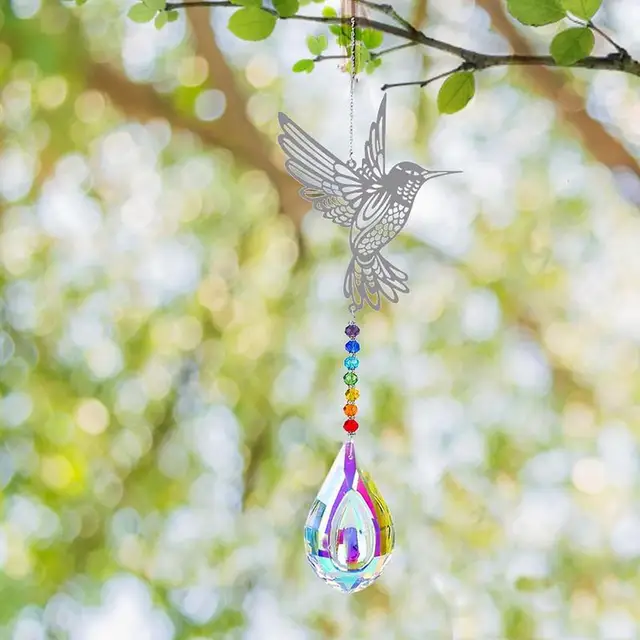 Crystal Car Függő Dísz Díszes Napfényes Üvegablak Napsütő Kristály Autó Medálok A Visszapillantó Tükörhez - Image 3