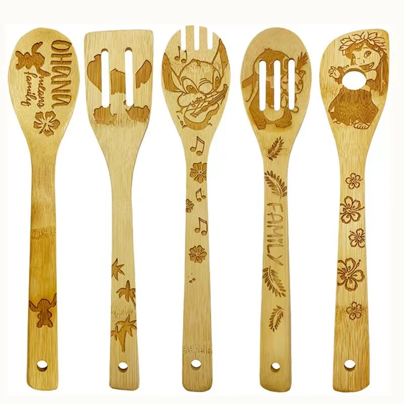 Bamboo Kitchen Utensil Set Stitch Winnie Pooh Winnie Pooh Kitchen