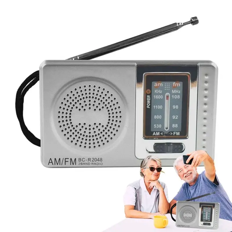 HOT Mini Radio AM FM Battery Operated Portable Radio Best Reception Longest Lasting For Running Walking Home Soundbox R2048