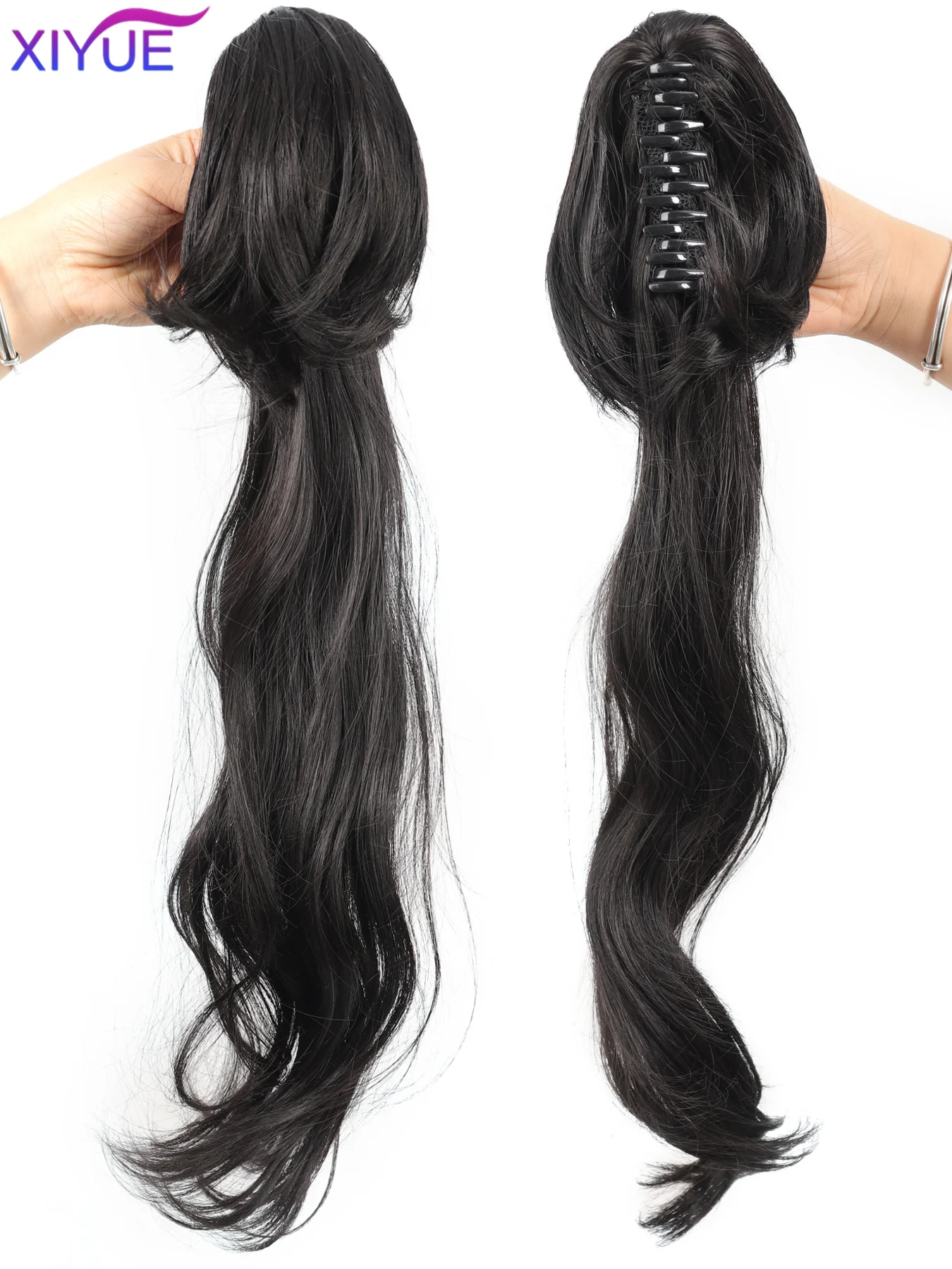 Synthetic Black Wig with Long Ponytail Short Straight Wig Lolita Cosplay Party Harajuku Blonde Wig With Bangs for Women