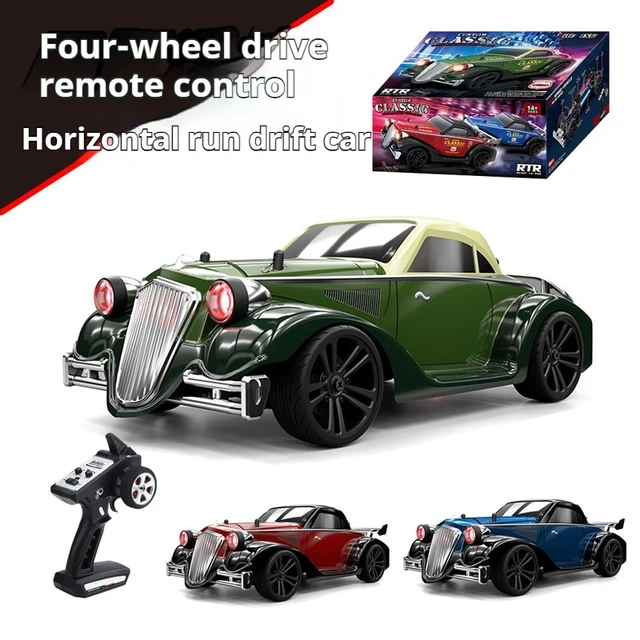 SCY 16302 Delin Retro Classic Car Simulation Car Lamp High-Speed Four-Wheel Drift Car Electric RC Remote Control Car Model Toy 1