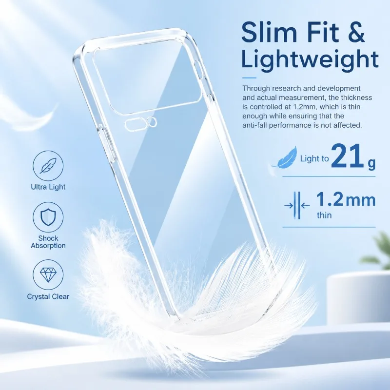 Ultra-Slim Clear Shock-Proof Phone Case - Soft TPU Back Cover, Transparent Coque Housing