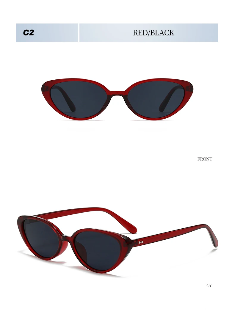 Schutzbrille 1/3 stücke Neue Cat Eye Kleine Rahmen Sonnenbrille Fahren Anti-Uv Sonnenbrille Damen Mode Gläser Unisex ﻿ – Detail 12