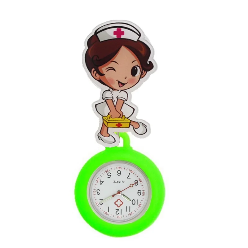 Cartoon Medical Box Nurse Doctor Women Silicone Pocket Watches pocket watch