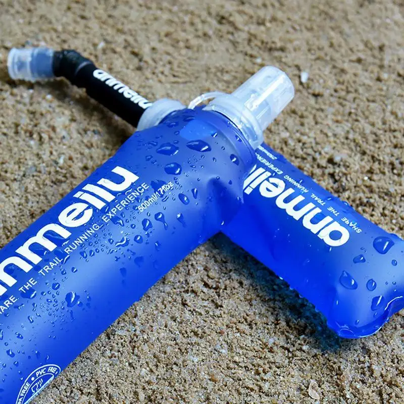 Ultralight Foldable Water Bag Water Bottle Pouch Outdoor Sport Supplies Hiking Running Soft Flask Bottle 250/500ml sports water bottle portable water bottle sports water bag