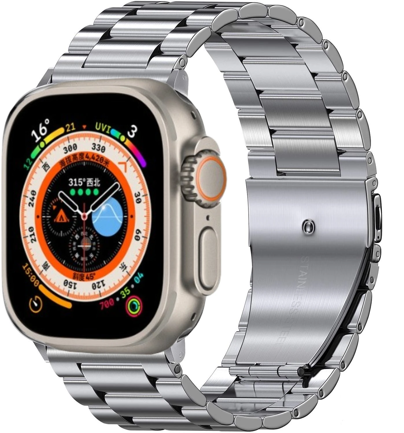Premium Stainless Steel Metal Strap for Smartwatch - Elegant & Durable Wristband