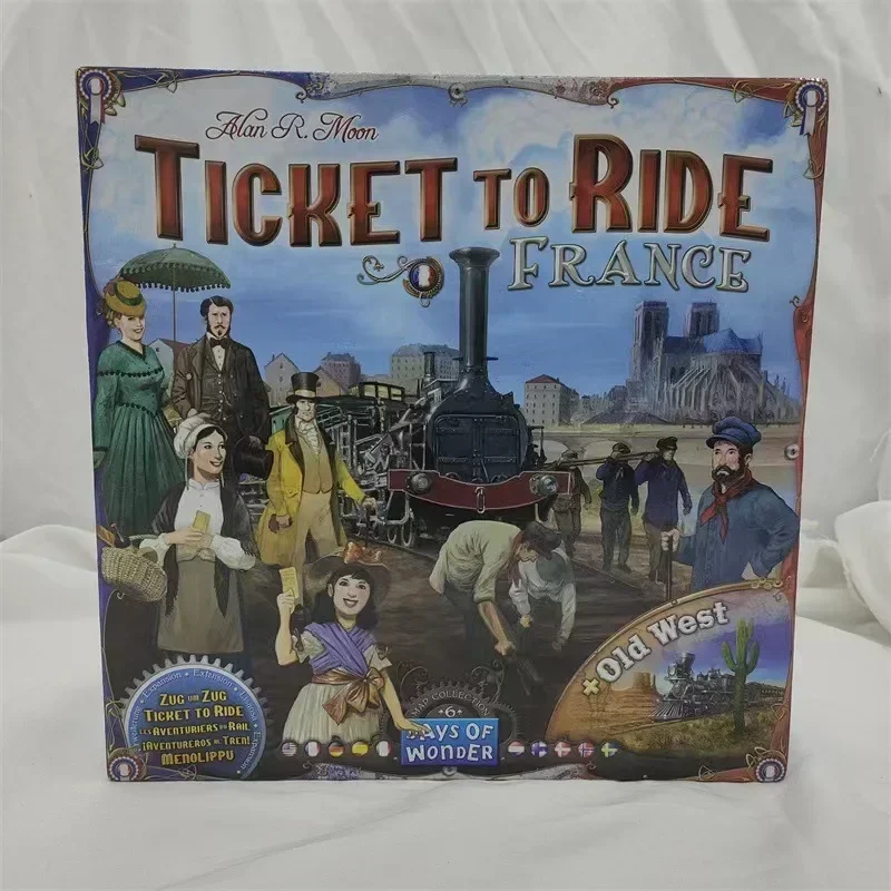 English U.S. version of the railroad train ticket trip all series Ticket To Ride Europe board game cards
