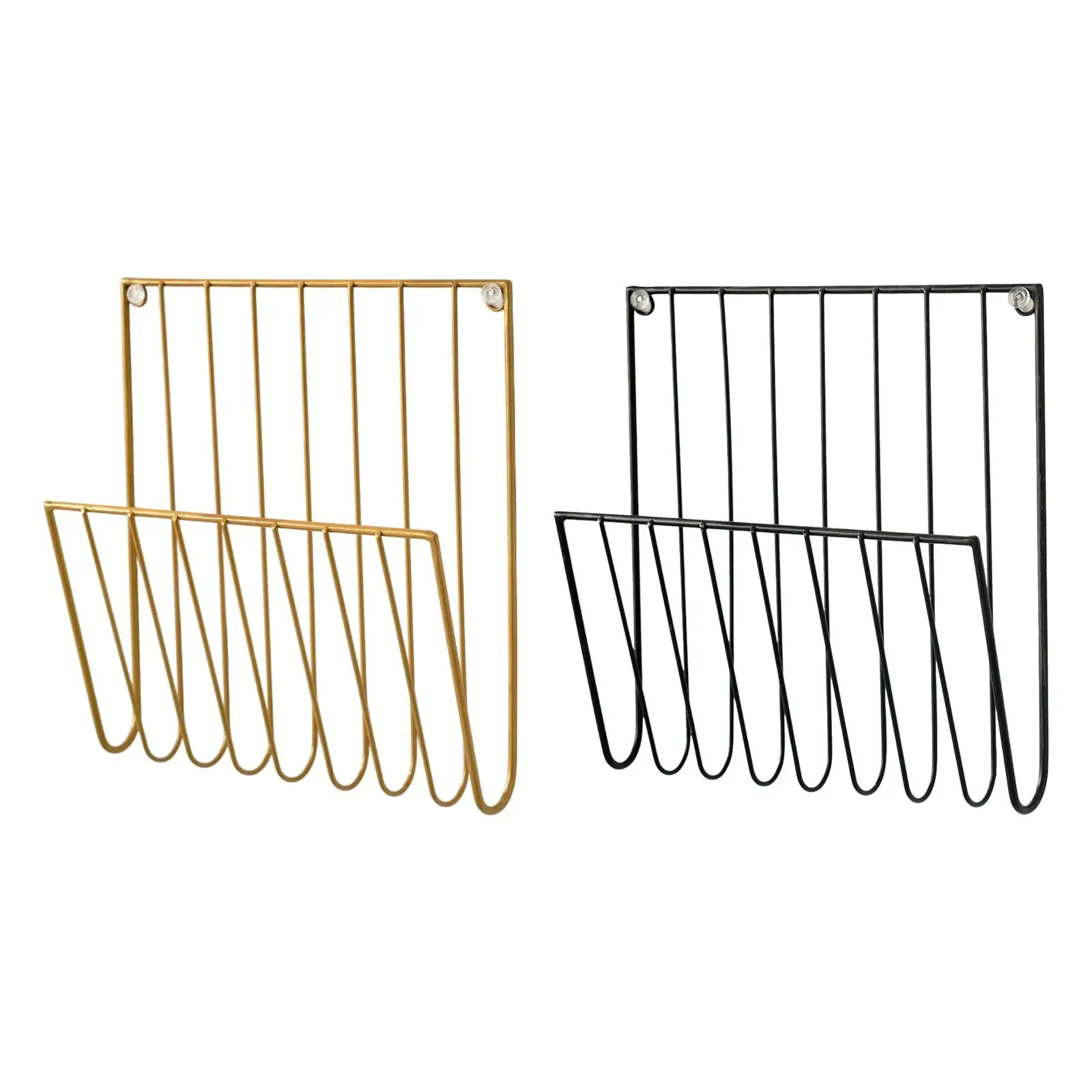 Magazine Rack Versatile Iron Decoration Office Home Hanging Wall File Holder Storage for Documents Books Magazines Papers files