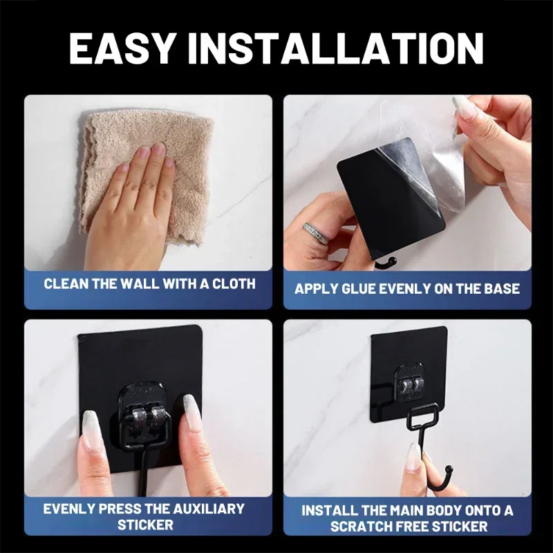 Self Adhesive Rotating Waterproof Sticker Hooks Wall Door Storage Hanging Kitchen Bathroom Organizer multi purpose hooks adhesive wall hook self adhesive hooks wall organizer hook wall mount hooks