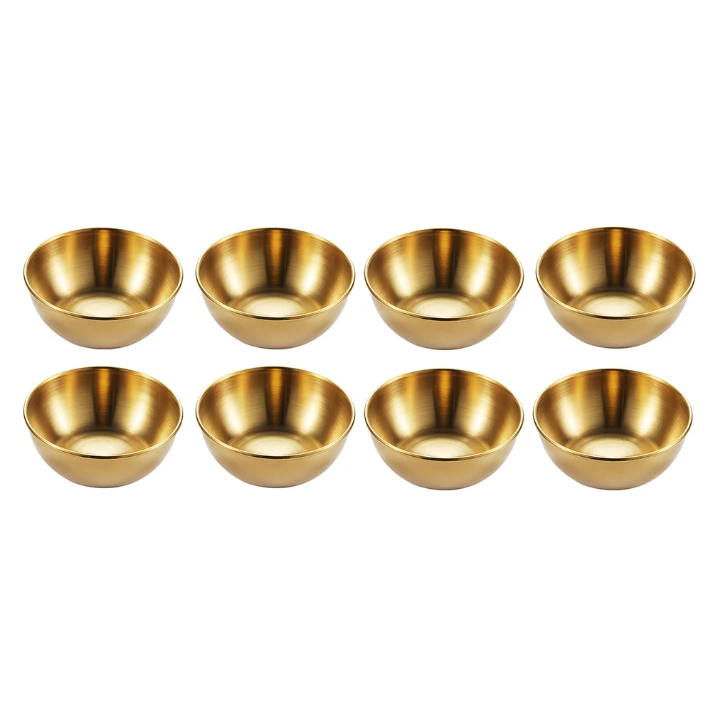 

Stainless Steel Seasoning Sauce Dish Food Dipping Bowls Round Seasoning Tray Sushi Vinegar Soy Saucer Appetizer Plates