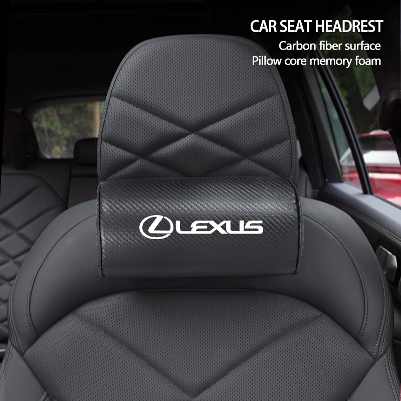 렉서스 카시트 헤드레스트 반원형 헤드 베개, 탄소 섬유, RX330 IS250 Ct..