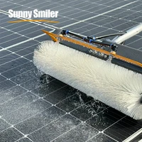 Sunnysmiler Solar Panel Cleaning Rotating Brush Kit Equipment Machine Cleaner Robot With Water Fed Telescopic Pole 2