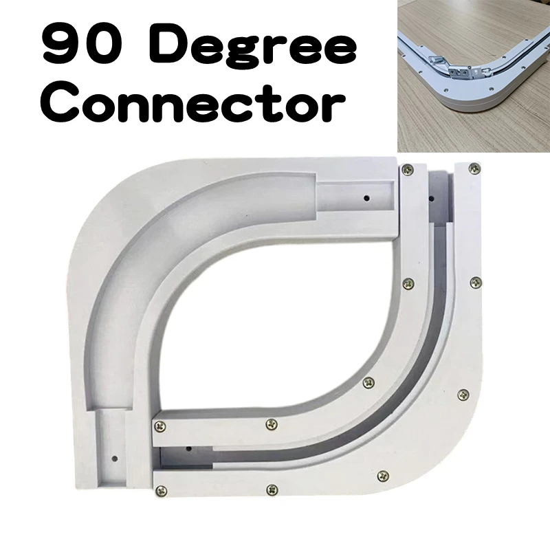 

90 degree Electric Curtain Track Rail Joint Bracket Connector For U Type and L Type window for Jialisi Track