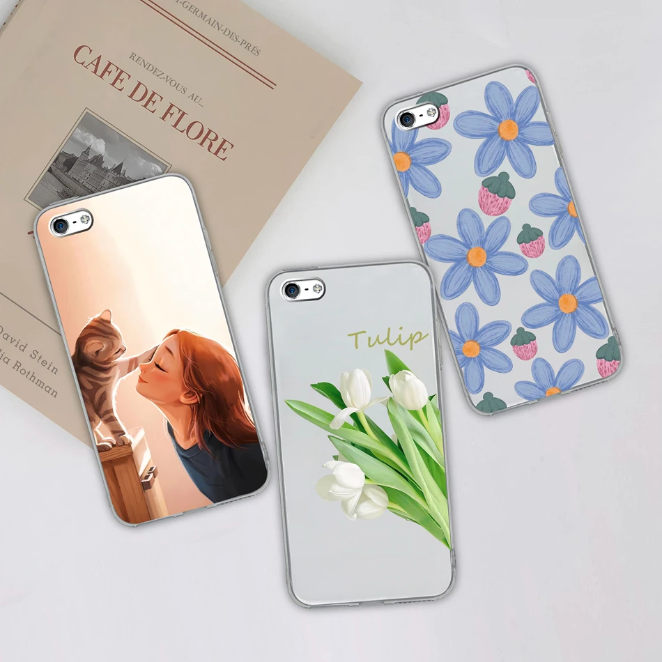 Elegant Ink Painting Soft Clear Silicone Phone Case - Premium Back Cover