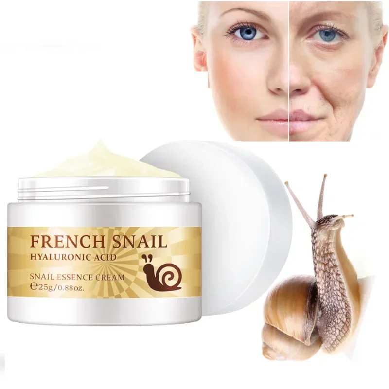 Snail Face Cream Hyaluronic Acid Moisturizer Anti Wrinkle Aging Cream Collagen Nourishing Serum Day Cream for Face Lock Water