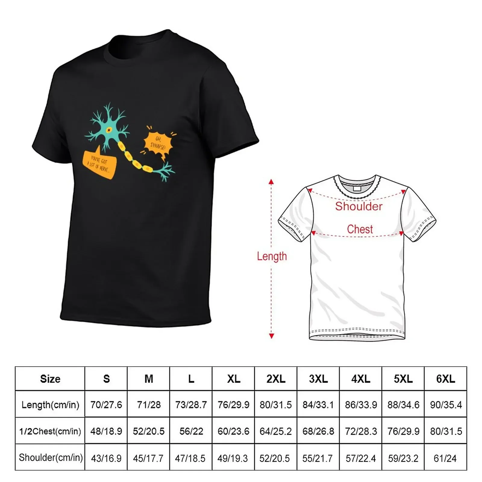 T-shirt à séchage rapide pour hommes, vêtements esthétiques drôles, Économie blancs, Oh Synammar, Neurone, Neuroscience, Puns, Science, Blagues