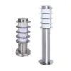 Outdoor Waterproof Path Light,L30cm L45cm Stainless Steel + White Acrylic Shade Outdoor Post Lamp,Rust-proof E27 Pillar Lighting 1