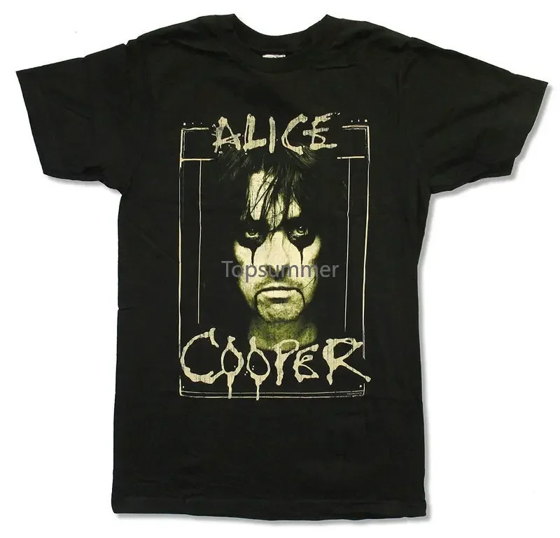 

Мужская футболка с принтом Alice Cooper, черная футболка с коротким рукавом и круглым вырезом, с принтом, лето 2018