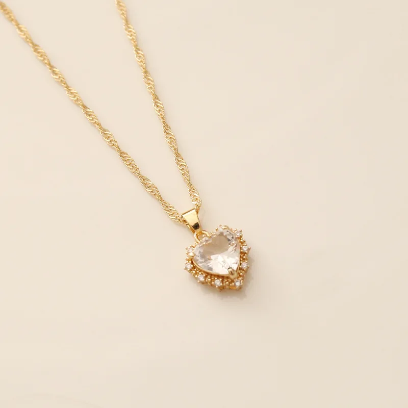 Delicate Luxurious Gold Color Cross Zircon Pendant Necklace For Women 2022  New Fashion Jewelry Gift 18K Gold Plated Copper Alloy