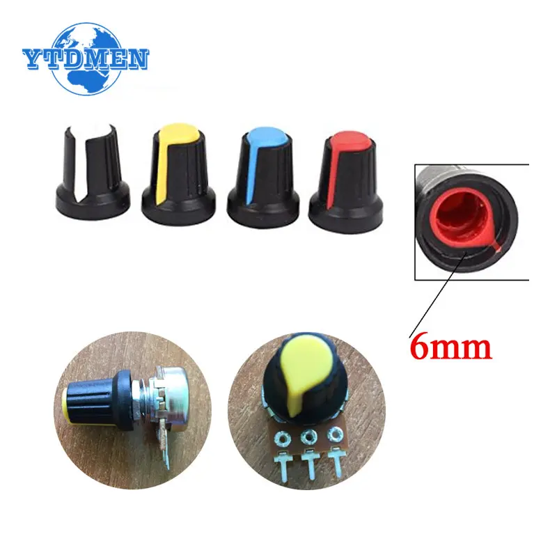 5 Set WH148 Potentiometer 1K 10K 20K 50K 100K 250K 500K 15MM 3Pin Linear Taper Rotary Potentiometer Resistor with AG2 Yellow Cap adjustable resistor linear potentiometer rotary potentiometer potentiometer kit