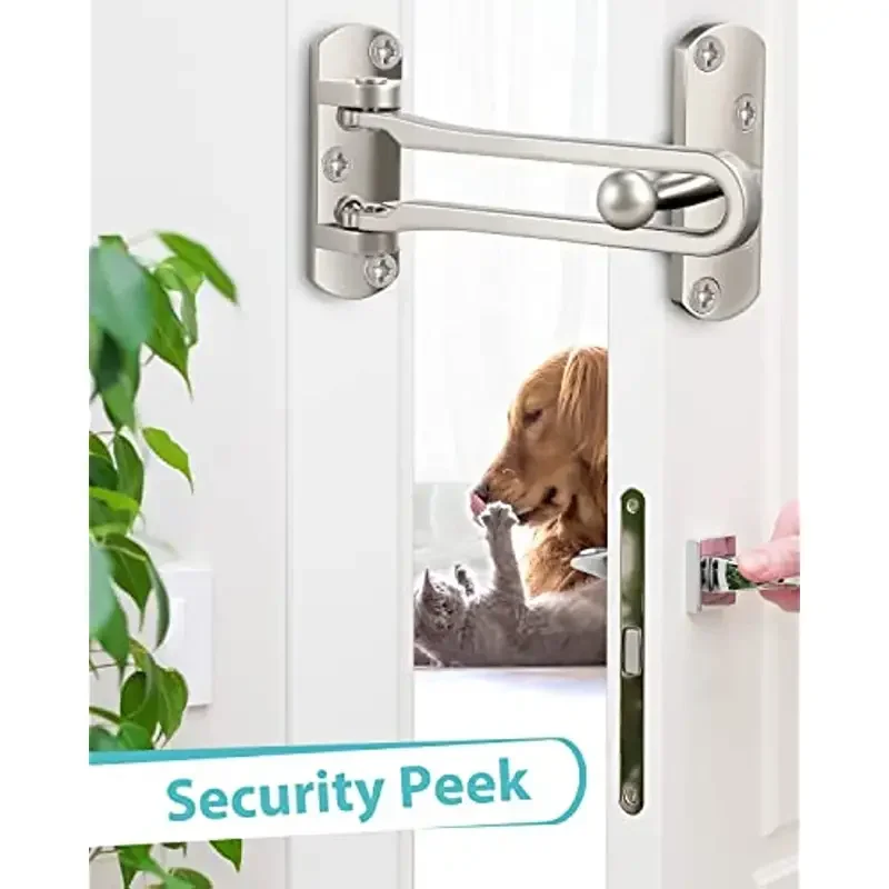 Clasp Locks Insurance Door Bolt Anti-Theft Room Bar Buckle Chain Stainless Steel For Bedroom Home Improvement