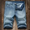 Summer Shorts Jeans Men Denim Pants Stretch Dark Blue Fashion Design Men's Jeans Slim Straight Male Short Jeans Hombre 2