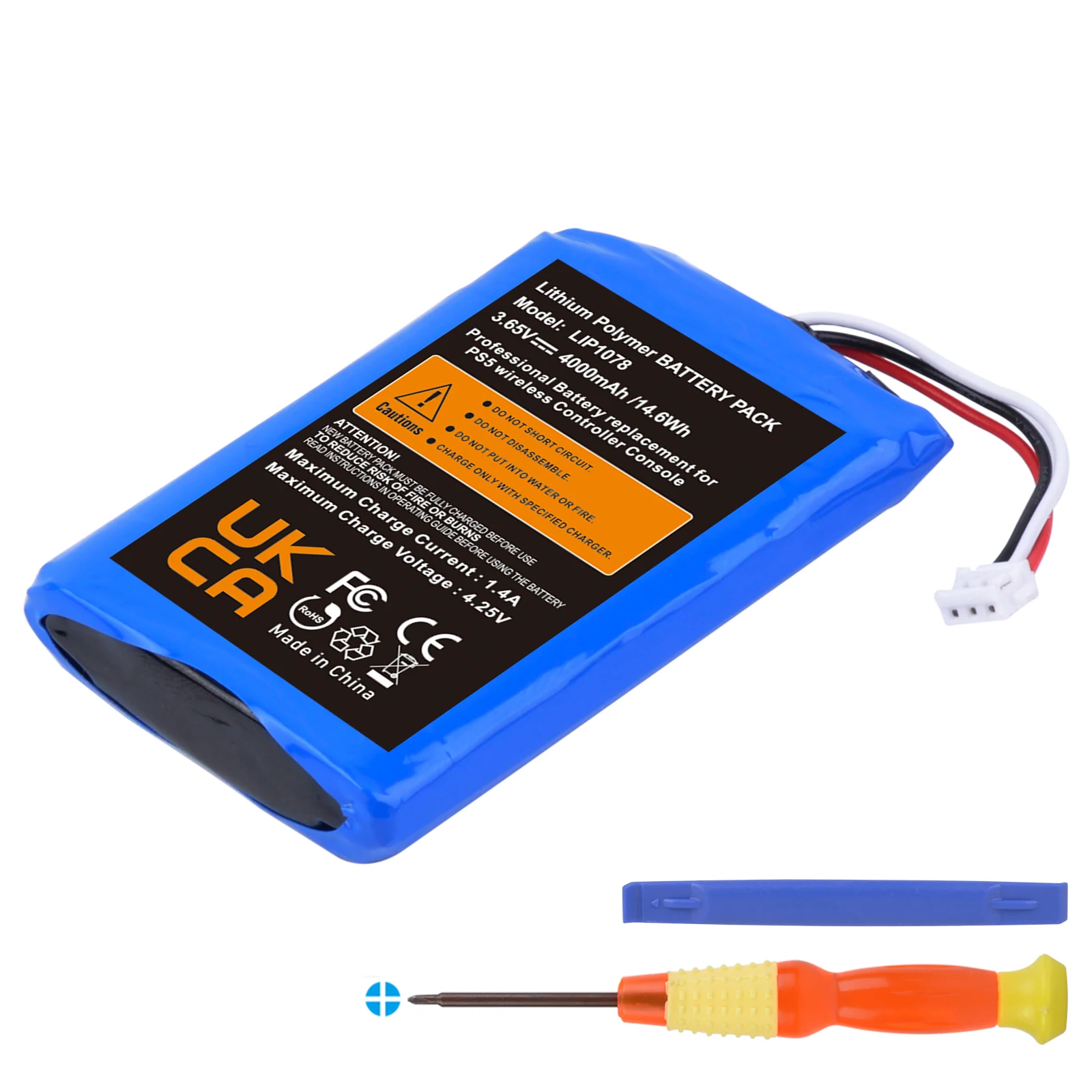 Batteria Sostitutiva Batmax 4000Mah Per Console Di Gioco Per Controller Dualsense Sony Ps5