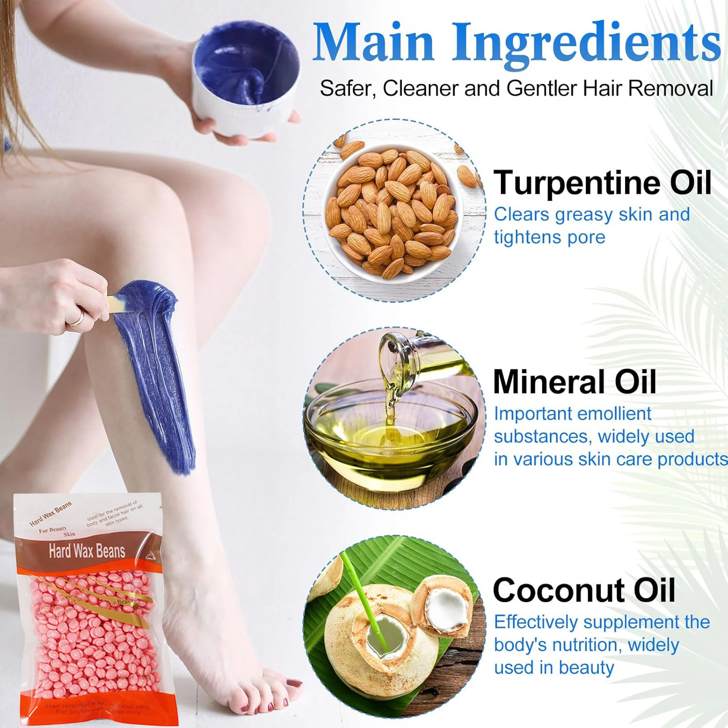 1Pc Depilated Wax Beans Granule No Need Paper Rose Lavender For Arm Legs Armpit Bagged Honey Wax Beans