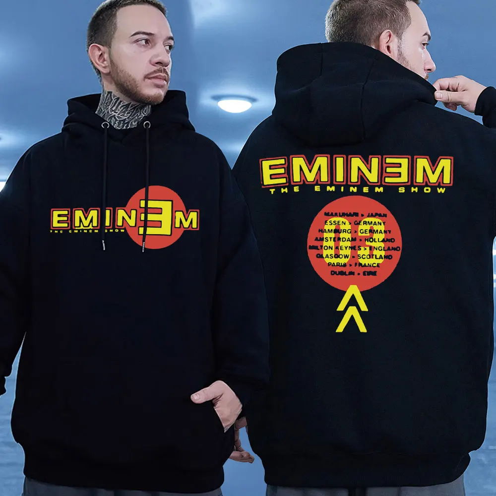 

Rapper Eminem Anger Management Tour 2002 Hoodies Men Women's Vintage Harajuku Long Sleeve Pullover Tracksuit Streetwear Hoodie