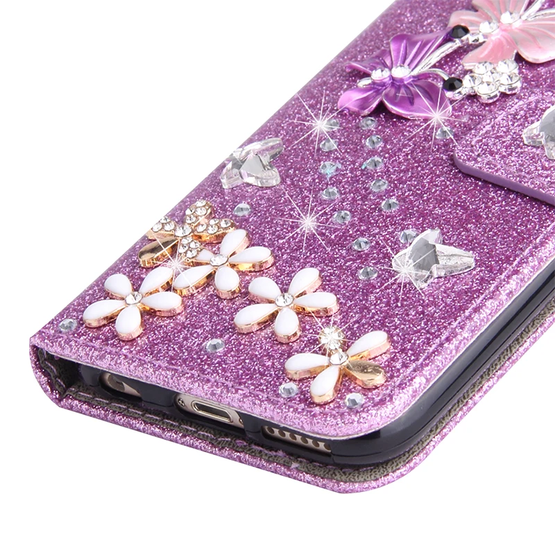 Phone case Wallet Glitter Phone Case for Samsung Galaxy S25 Ultra S24 FE S23 S22 Plus S21 S20 A56 A14 A15 A16 A55 A34 A54