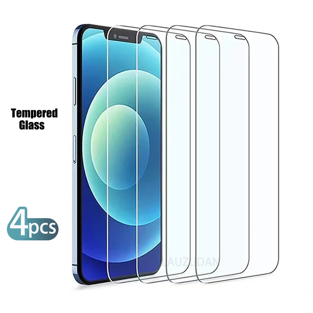 Tempered Glass Screen Protector 4pcs Tempered Glass Iphone 14 13 12