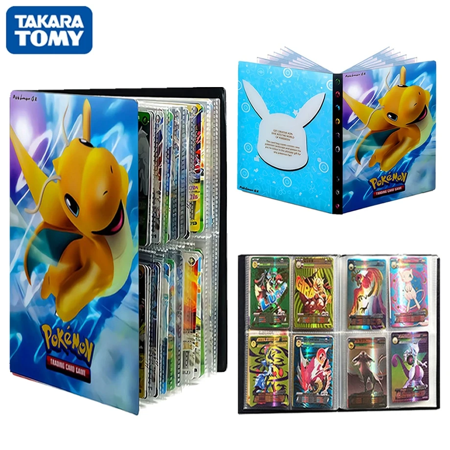 

TAKARA TOMY 240PCS Pokemon Cards Album Book Cool Cartoon Dragonite Binder Anime Game Card GX MEGA Collectors Folder Kid Toy Gift