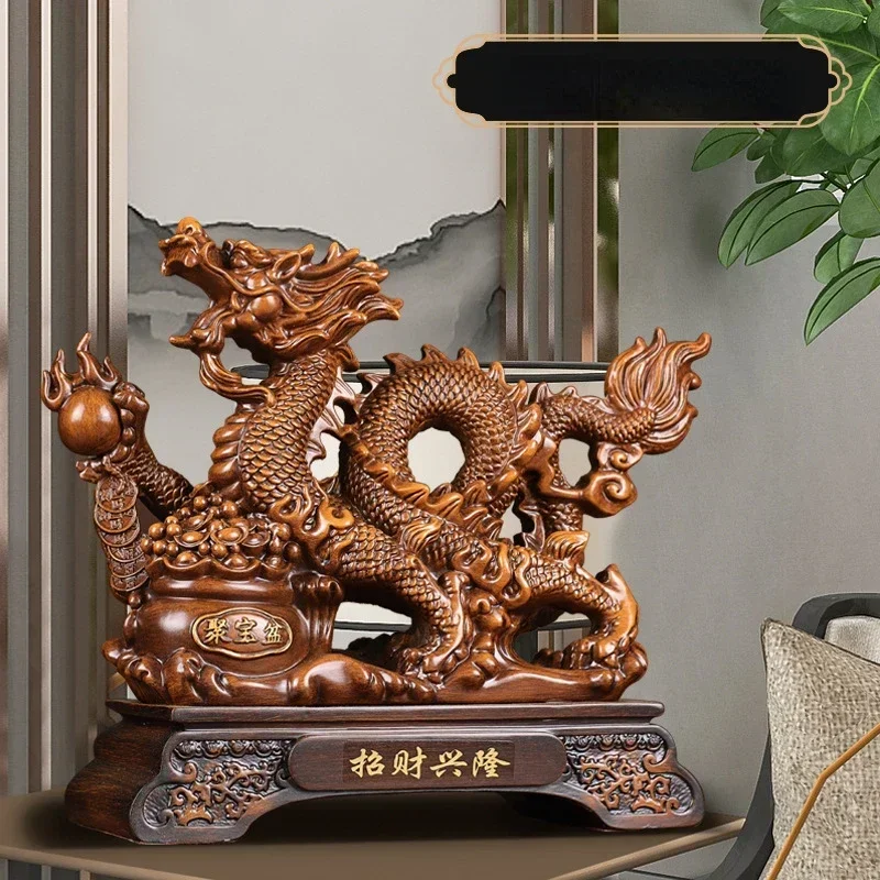 Chinese Zodiac Animal Dragon Ornament Mascot For Inviting Wealth Cashier Opening Housewarming Gift