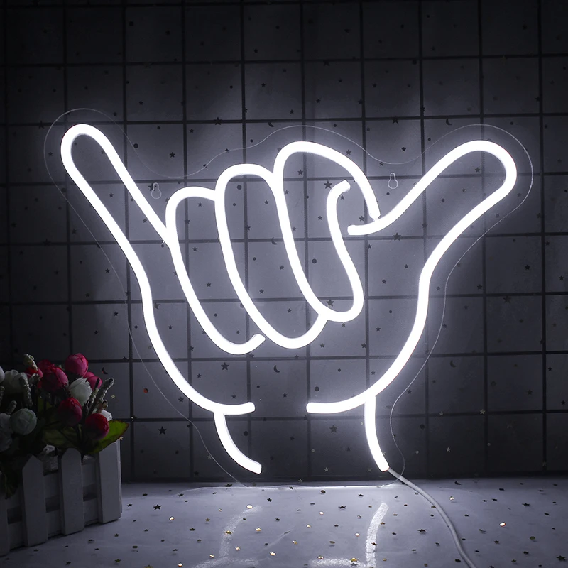 Wanxing Neon Encourage Praise Neon Sign Gym Wall Hanging Light For Sports Room Decor Club Wedding Party Bar Xmas Gift Neon Mural gesture encourage praise neon sign led night lights wall hanging light for sports room decor club wedding party bar light