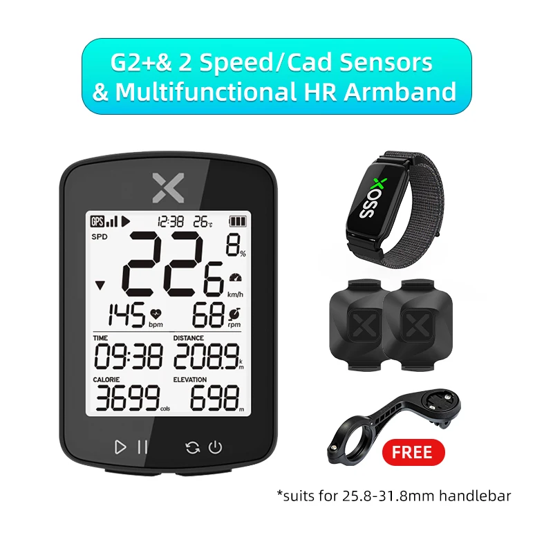 XOSS G2 Plus バイクコンピュータワイヤレス GPS サイクリング