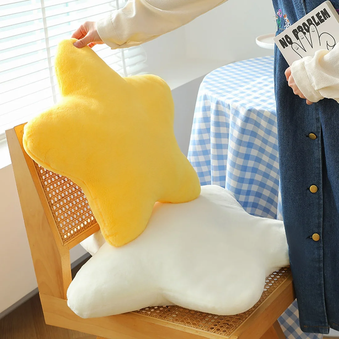 Star Pillow, Soft Star Pillow, Fluffy Star Decorative Pillow, Suitable for Car, Living Room, Sofa and Bedroom, 15.7 inch 3
