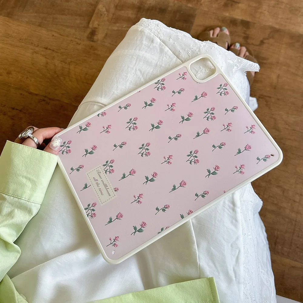 Pink Floral iPad Protective Case Cover
