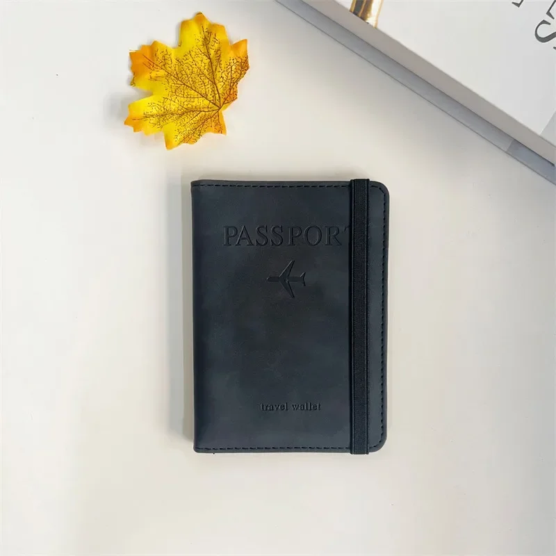Vintage RFID Passport & Card Wallet – Multi-Function PU Leather Travel Accessory