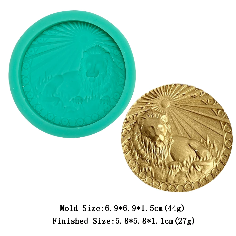 Zwölf Sternzeichen Goldmünzen-Modell Backform Epoxidharz-Gießform Kuchendekoration Schokoladen-Fondant-Dekorationsform Silikon-Gießform – Detail 14