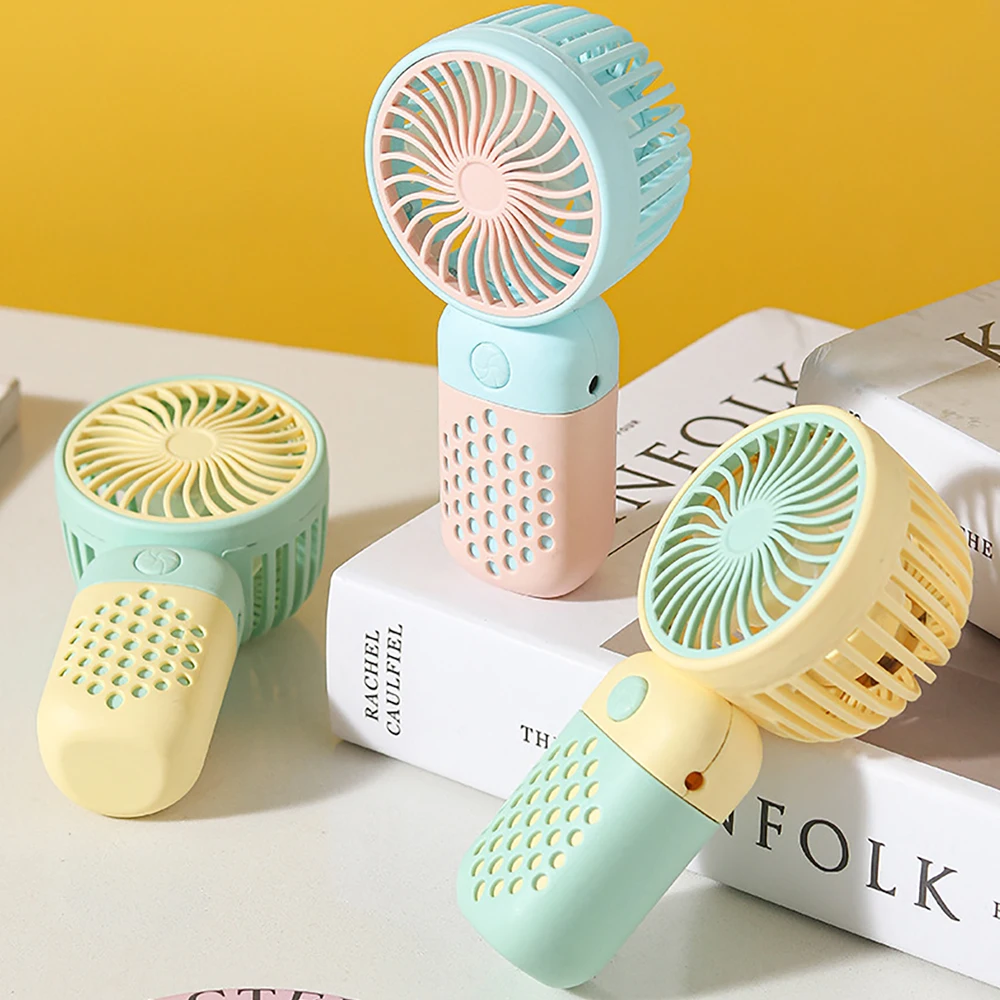 Handheld Mini Fan Cute USB Mini Fan Pocket Size Low Noise Small Electric for Home Outdoor Travel Student Dormitory