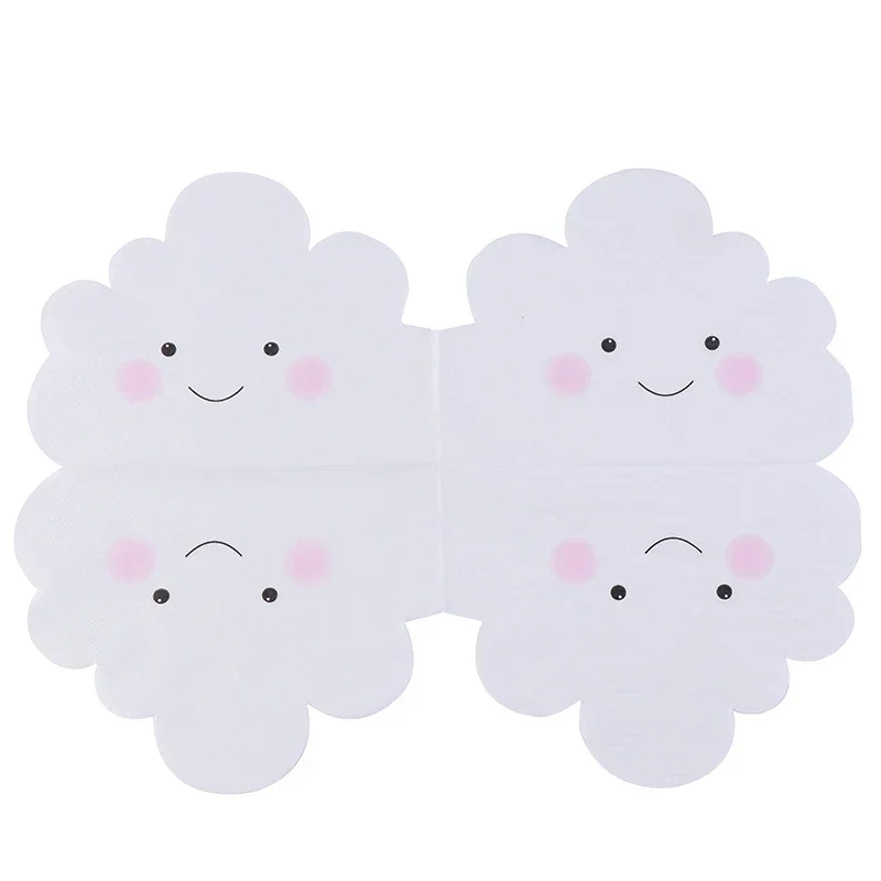 Cute Cloud-shaped Paper Towels Color Napkins Printed Facial Tissue Shaped Party Paper Towels Towel Napkins for Decoupage