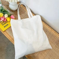Simple and Casual Solid Color Canvas Material Large Capacity Women's Handheld Shoulder Bag for Shopping and Travel - Image 4
