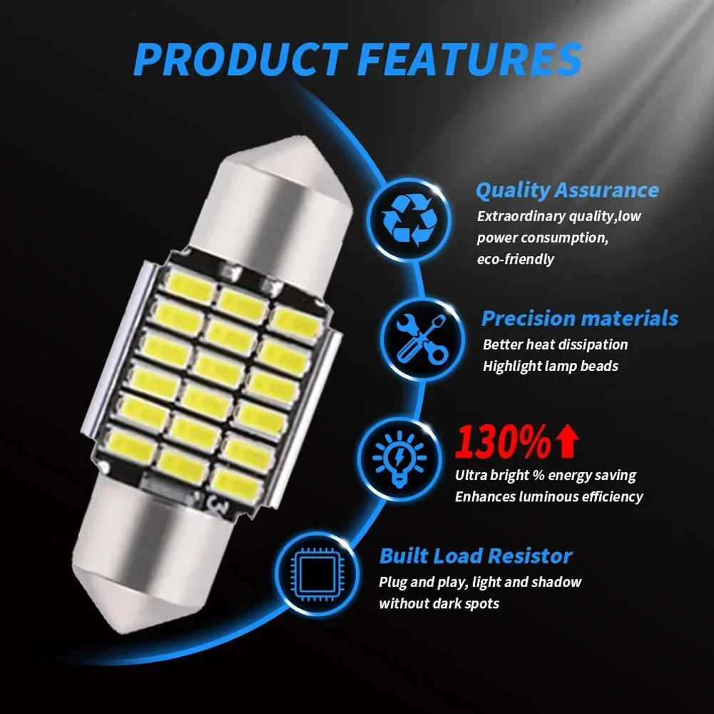 รูปสินค้า หลอดไฟ LED สว่างพิเศษ 10 ชิ้น สำหรับรถยนต์