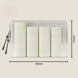 Colorful Hydrating Travel - Size Refillable Bottles - Set of 5 (White)