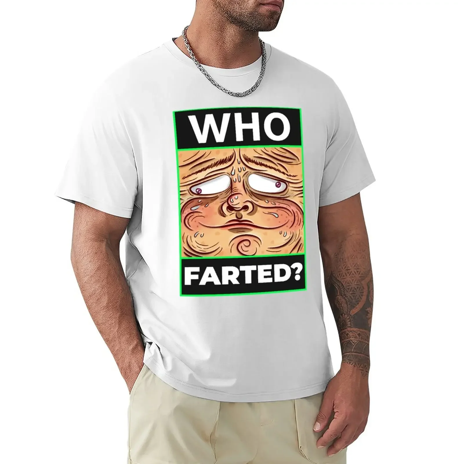 

Who Farted Funny Farting Shirt T-Shirt blacks animal prinfor boys mens cotton t shirts
