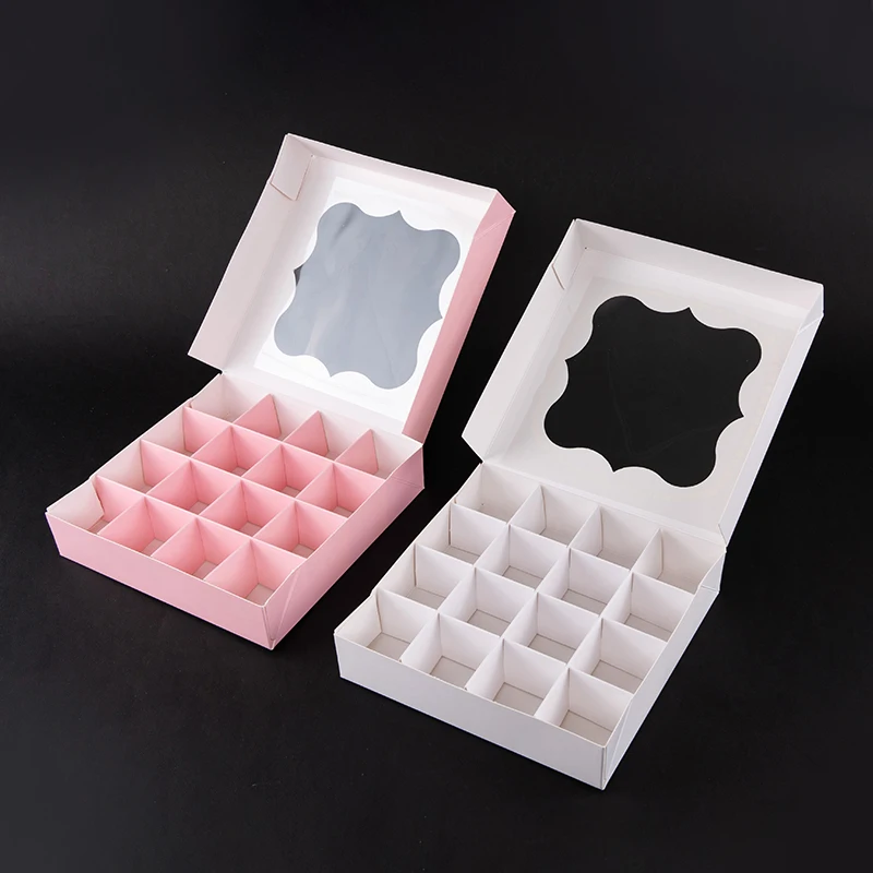 5pcs Mini Cupcake and Pastry Chocolate Paper Boxes in White and Pink, Handmade Dessert ... - SKU HDPB1126 - UGI Packaging