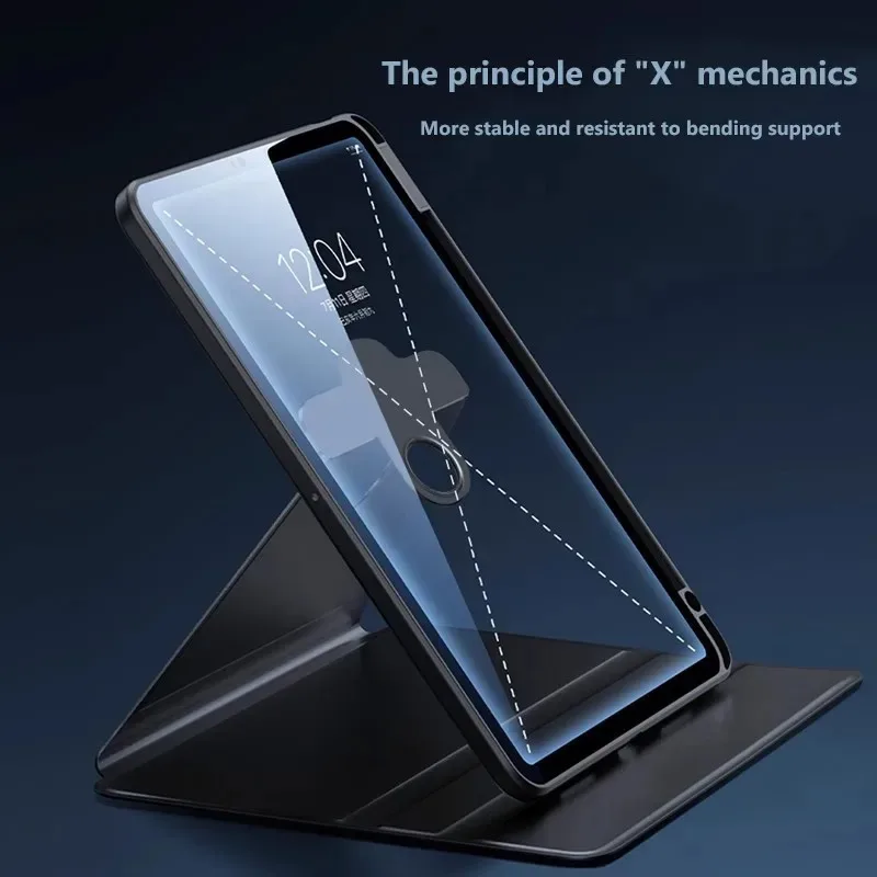Sleek 360° Rotating Acrylic Tablet Case with Pen Slot