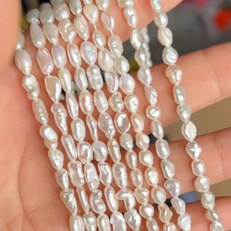 

Keshi Cultured Baroque Freshwater Pearl Beads 4-5mm Jewelry Handmade Making DIY Necklace Bracelet luxury Surprise Gift Pearls