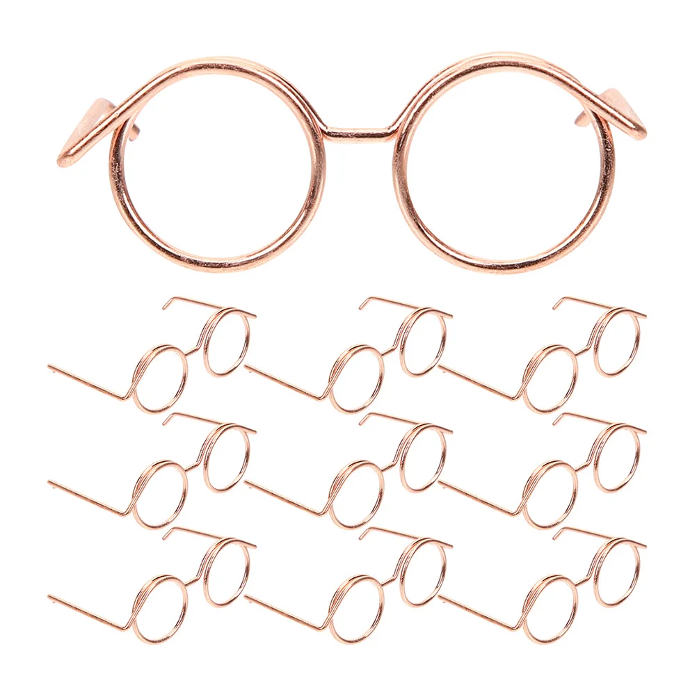 Accessories Dress up Mini Glasses for Dolls Eye Craft Eye Glasses to Decorate 10 200pcs metal single cap rivets studs round rivet for leather craft hat garments sewing flowers nail bag decorate accessories