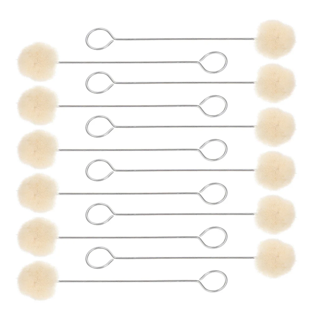 

40pcs Dye Wool Daubers Wool Balls Long Handle Wool Daubers